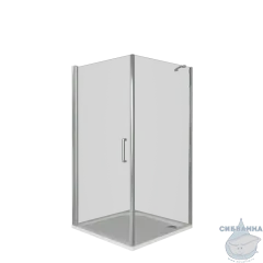 Душевое ограждение Bas FANTASY CR-100-С-CH профиль хром, стекло прозрачное (без поддона)