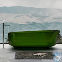 Ванна из полиэфирной смолы ABBER Kristall 170х80 AT9706Emerald зеленая