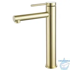  Смеситель для раковины ABBER Emotion AF8811G (без донного клапана) (золото матовое)