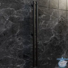 Полотенцесушитель электрический Toni Arti Siena rotondo pulsante 2П 100x1200 черный матовый