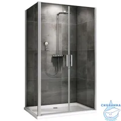 Душевое ограждение ABBER Sonnenstrand 100x100 профиль хром, стекло прозрачное AG04100C-S100 (без поддона)