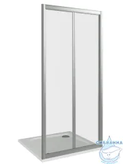 Дверь в нишу Bas Infinity SD-90-C-CH профиль хром, стекло прозрачное