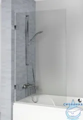 Шторка для ванны Riho VZ Scandic L 65х150 GX00562B1 профиль черный, стекло прозрачное