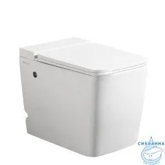 Унитаз приставной импульсный Abber Rechteck AC1212P с сиденьем Soft Close (микролифт) (белый)