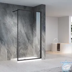 Walk-in Veconi Korato 70 профиль черный, стекло прозрачное KR81B-70-01-C4
