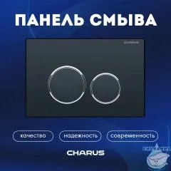 Кнопка смыва Charus Spazio FP.330.DW.01 черный матовый