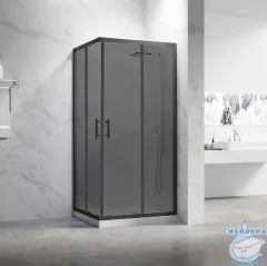 Душевое ограждение Veconi Rovigo 80x80 профиль черный, стекло тонированное RV27B-8080-05-C8 (без поддона)