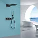 Душевая система ABBER Wasser Kreis 300 1 режим AF8151B  (чернй матовый)