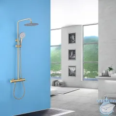 Душевая система Abber Emotion 250 1 режим AF8816GL (золото матовое)