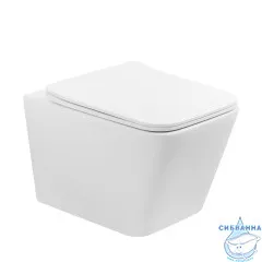 Унитаз подвесной безободковый Abber Rechteck  AC1201T с сиденьем Soft Close (микролифт) (белый)