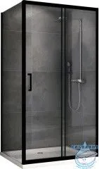Душевое ограждение ABBER Schwarzer Diamant 140x50 AG30140B-S50B профиль черный, стекло прозрачное (без поддона)
