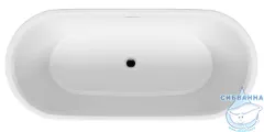 Ванна акриловая Riho Inspire Velvet White BD1010500000000 c опорой 160x75