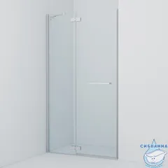 Дверь в нишу Iddis Slide 110x195 профиль хром, стекло прозрачное
