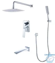 Встраиваемый смеситель для ванны Lemark Allegro LM5922CW с душевым гарнитуром