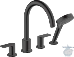 Смеситель для ванны на борт Hansgrohe Vernis Shape 71459670 (черный матовый)