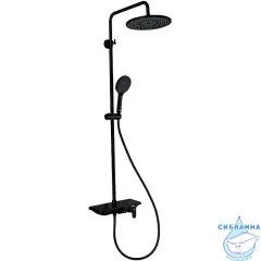 Душевая система Gappo G2495-5 250 1 режим (черный матовый)