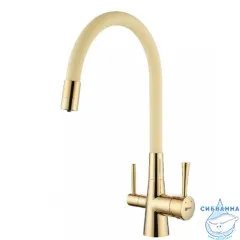 Смеситель для кухни Lemark Comfort LM3075G-Beige (золото/бежевый)