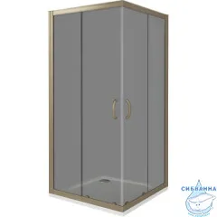 Душевое ограждение Bas Jazze CR-100-B-BR  профиль бронза, стекло тонированное (без поддона)