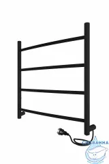 Полотенцесушитель электрический Indigo Arc П4 50х50 черный муар (с возможностью скрытого подключения, подключение R/L)