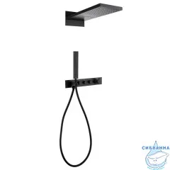 Душевая система Abber Rund 250 1 режим AF8752B (черный матовый)