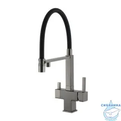 Смеситель для кухни Gappo G4395-59 (оружейная сталь)