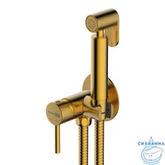 Встраиваемый смеситель с гигиеническим душем Wasserkraft A70838 (матовое золото)