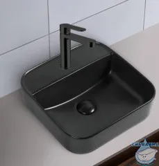 Раковина на столешницу 39 см Aquanet City-2-MB 273669 (черный)