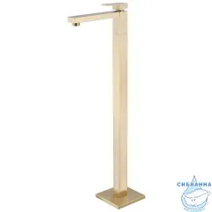  Смеситель для раковины напольный ABBER Daheim AF8241G (без донного клапана) (золото матовое)