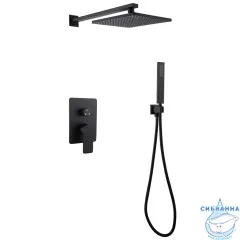 Душевая система Abber Weiss Insel 250 1 режим AF8018B (черный матовый)