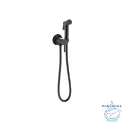 Встраиваемый смеситель с гигиеническим душем Bravat D9151BW-ENG (черный матовый)