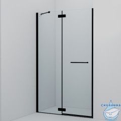  Дверь в нишу Iddis Slide 120x195 профиль черный, стекло прозрачное